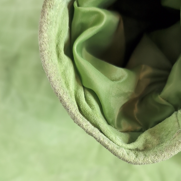 Vintage Women's Passports Lime Green Quilted Leather Suede Jacket 14 - Picture 14 of 16